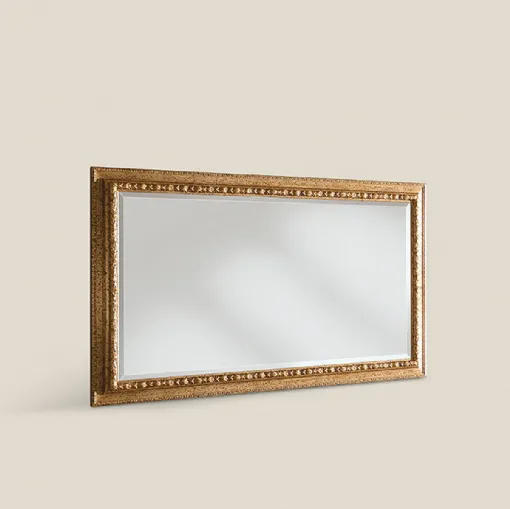 Specchiera rettangolare con cornice dorata Passioni 5421 di Tarocco Vaccari