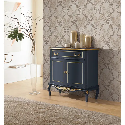 Madia in legno laccato con decoro in foglia oro Sensazioni 1212 506 0 di Tarocco Vaccari