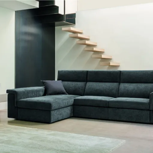 Divano con penisola contenitore Kappauno di Fabbri Salotti