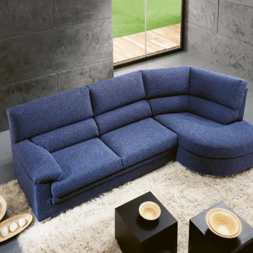 Divano con penisola Nashira di Fabbri Salotti