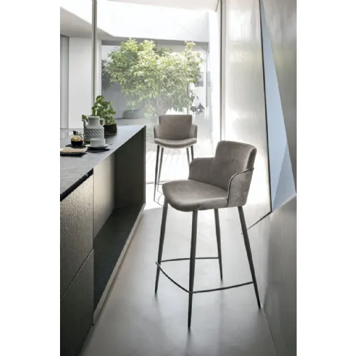 Sgabello Carol in ecopelle di Sedit