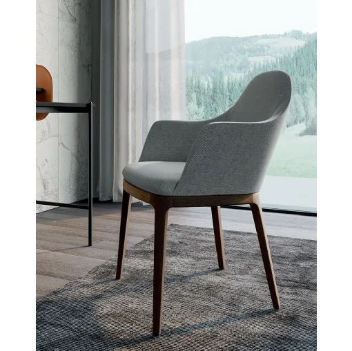 Sedia in tessuto e metallo Dublino di La Primavera