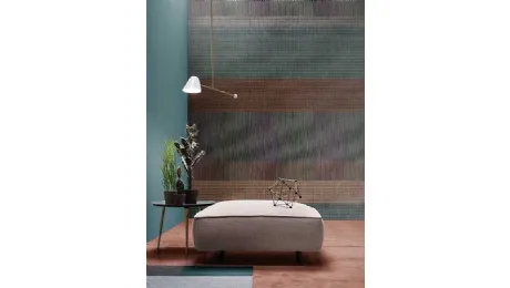 Carta da parati in tessuto Principe di Galles interpretato liberamente con linee colorate Trame WPC_426 di Caos Creativo by Rossi&Co