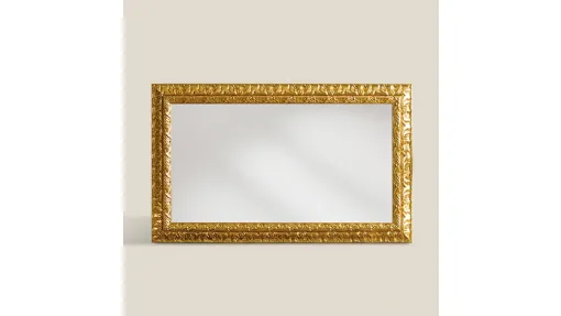 Specchiera rettangolare in foglia oro Classic 92005 di Tarocco Vaccari