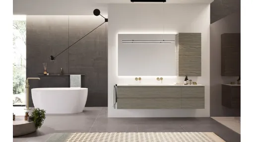 Mobile da Bagno sospeso in Rovere tinto Amsterdam Airy Edge 06 di RCR