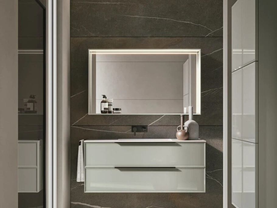 Mobile da Bagno sospeso laccato lucido Panorama 07 di RCR