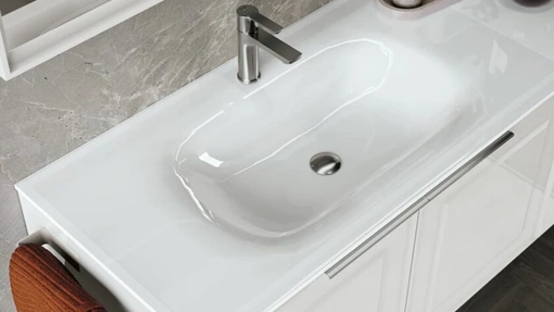 Mobile da Bagno sospeso laccato lucido Panorama 14 di RCR