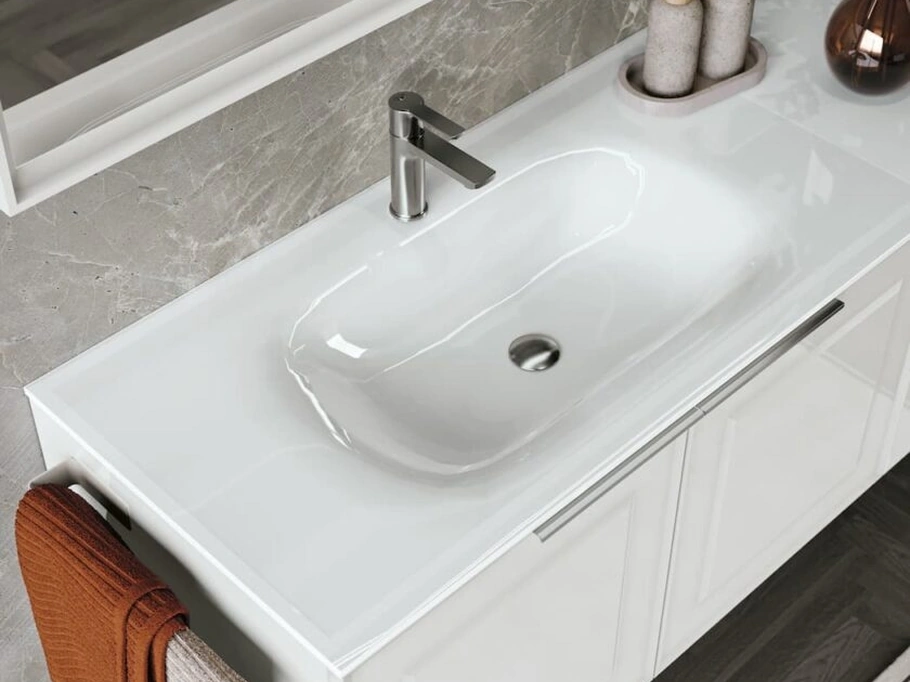 Mobile da Bagno sospeso laccato lucido Panorama 14 di RCR