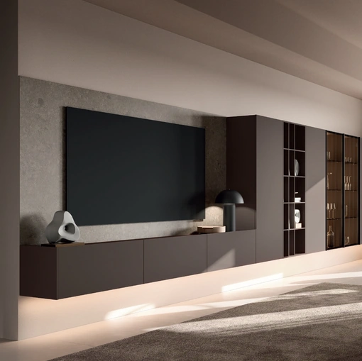 Parete Attrezzata sospesa DA45 Moka di Dall'Agnese