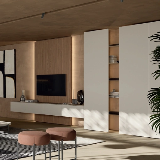 Parete Attrezzata DA45 Grigio Seta di Dall'Agnese