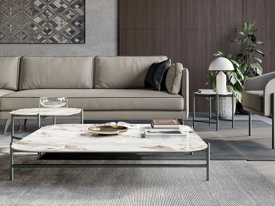 Divano con penisola Milton di Dall'Agnese