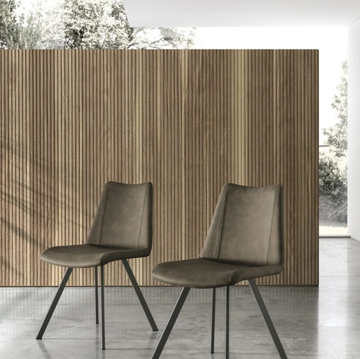 Sedia Zenda in ecopelle vintage di Sedit