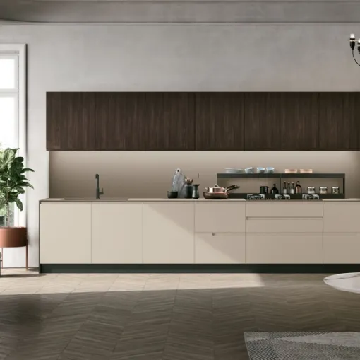 Karma 02 Rovere Corteccia, Cachemere, top HPL Pomice